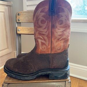 Tony Lama Two-Tone Brown Western Boots